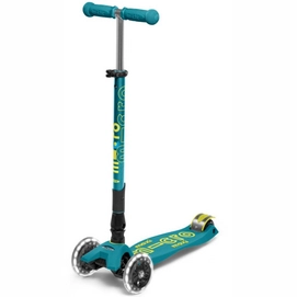 Step Micro Mobility Maxi Deluxe Vouwbaar LED Petrol Groen