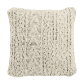 Sierkussen Margaret Muir Multi Cable Knit Ecru (45 x 45 cm)