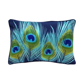 Sierkussen Margaret Muir Peacock Aqua Blue (30 x 45 cm)
