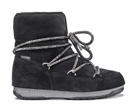 Schneestiefel Moon Boot Women Low Suede WP Black Damen
