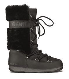 Moon Boot Femme Monaco Fur WP Black