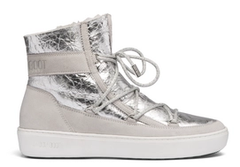 Moon Boot Women Pulse Z Crackled Silver