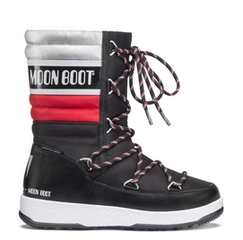Moon Boot Junior Quilted WP Black Red Silver Kinder