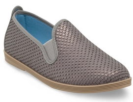 Damen Slipper Flossy Moraira Gewebt Grau