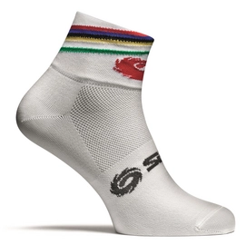 Wielrensokken Sidi Rainbow Poly White