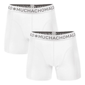 Boxershort Muchachomalo Men Solid White (2-Delig)
