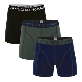Boxershort Muchachomalo Boys Solid Deep blue Black (3-Delig)