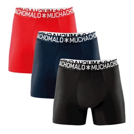 Boxershorts Muchachomalo Solid Black Red Herren (3-teilig)