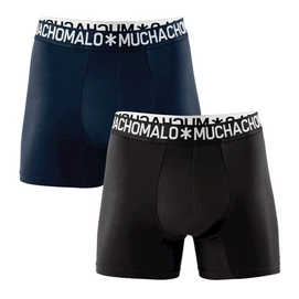 Boxershort Muchachomalo Men Solid Cotton Black (2-Delig)-S