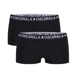 Boxershort Chicamala Women Solid Black Black (2-Delig)-L