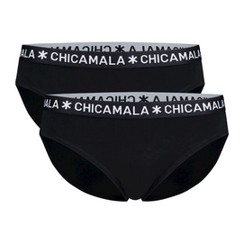 Boxershort Chicamala Women Hipster Solid Black Black (2-Delig)
