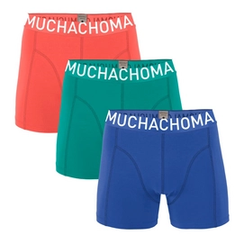 Boxers Muchachomalo Men Solid Blue Fresh Green Coral Red (set de 3)