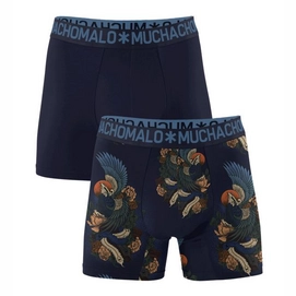 Boxershort Muchachomalo Men Shorts Mythbird Print/Blue (2-Pack)