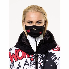 Face Mask Goldbergh Women Loes Black With Hearts