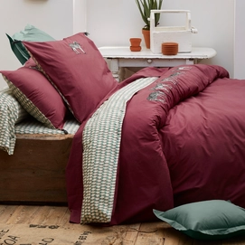 Taie d'oreiller Sylvie Thiriez Brodée Massaï Percale (65 x 65 cm)