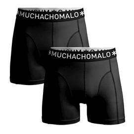 Boxershort Muchachomalo Men Microfiber Black Black (2-Delig)-S