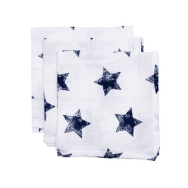 Monddoekje Briljant Hydrofiel Robin Navy (3-delig)
