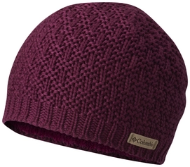 Muts Columbia Women Permafrost Plush Beanie Dark Raspberry