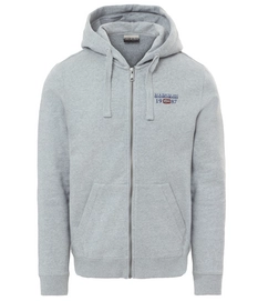 Hoodie Napapijri Men Berthow Logo FZ Hood Med Grey Mel