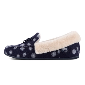 FitFlop Clara™ Moccasin Dots Midnight Navy