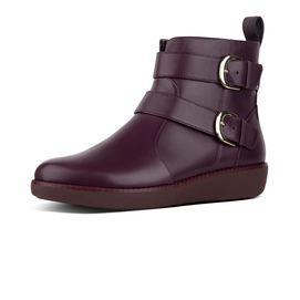Ankle Boots FitFlop Laila Double Buckle Berry