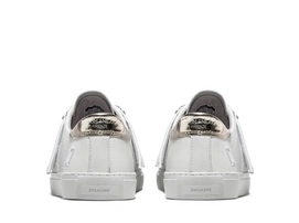 D.A.T.E. Newman White Strap Stones Linen Sneaker
