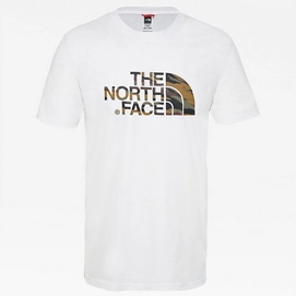T-Shirt The North Face Mens SS Easy Tee TNF White Britsh Khaki Tiger Camo Print