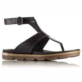 Sorel Women Torpeda Ankle Strap Camel Brown Ancient Fossil