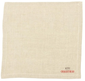 Serviette de Table Libeco Holiday Merry Christmas