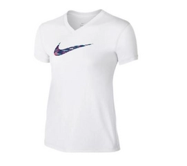 Tennisshirt Nike Legacy Swoosh Fill 2 White