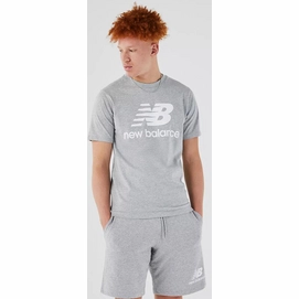 New Balance Men Essentials Stacked logo Running T-Shirt Atlantic Grey_4
