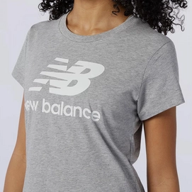 New Balance Women Essentials Stacked Logo T-Shirt Atlantic Grey_5