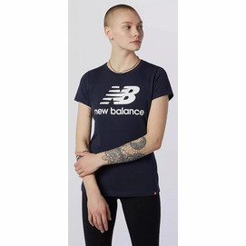 New Balance Women Essentials Stacked Logo T-Shirt Eclipse_3