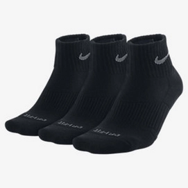 Tennis Socks Nike Cushion Quarter Black (3 Pairs)