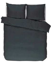 Taies d'oreiller Essenza Nissa Anthracite Satin de Coton (50 x 75 cm)