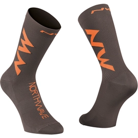Fietssok Northwave Extreme Air Socks Anthracite Siena Orange-Schoenmaat 44 - 47
