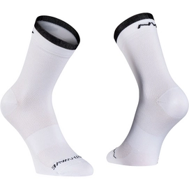 Fahrradsocke Northwave Origin High Socks White Black-Schuhgröße 44 - 47