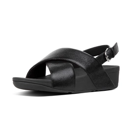 Sandale FitFlop Lulu Molten Metal Sandals Schwarz Damen