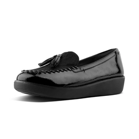 Mocassin FitFlop Paige Faux-Pony Moccasin Black