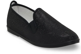 Damen Slipper Flossy Oliva Schimmer Schwarz
