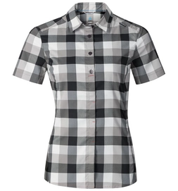 Blouse Odlo Womens Blouse Fairview Black Concrete Grey White
