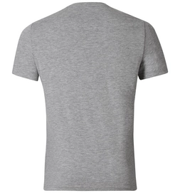 T-shirt Odlo Mens Crew Neck Signo Grey Melange Placed Print