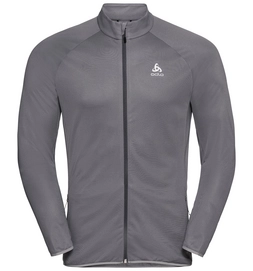 Vest Odlo Men Midlayer Full Zip Fli Odlo Graphite Grey Odlo Concrete Grey Stripes