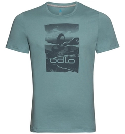 T-Shirt Odlo Top Crew Neck S/S Nikko Logo Arctic Placed Print SS19 Herren