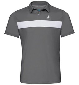 Poloshirt Odlo S/S Nikko Light Odlo Steel Grey Weiß Herren