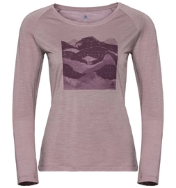 Longsleeve Odlo Top Crew Neck L/S Concord Quail Collage Print SS19 Damen