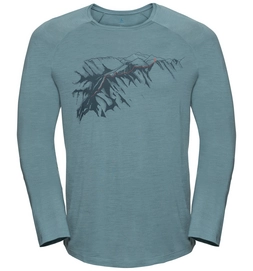 Longsleeve Odlo Top Crew Neck L/S Concord Artctic Mountain Print SS19 Herren