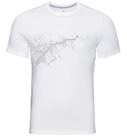 T-Shirt Odlo Top Crew Neck S/S F-Dry Print White Mountain Print SS19 Herren
