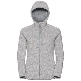 Vest Odlo Women Hoody Midlayer Full Zip Sherpa Hoody Grey Melange