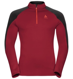 Trui Odlo Midlayer 1/2 Zip Gallatin Men Red Dahlia Black
